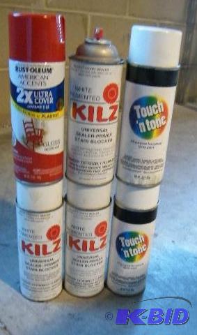 Lot of Spray Paint - 3 cans of&nbspKilz - ne...