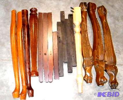 Leg Lot - Set of 3 large carved console table...