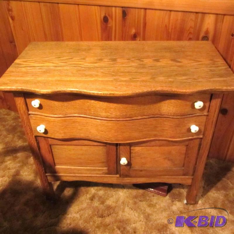 Antique Oak Wash Stand