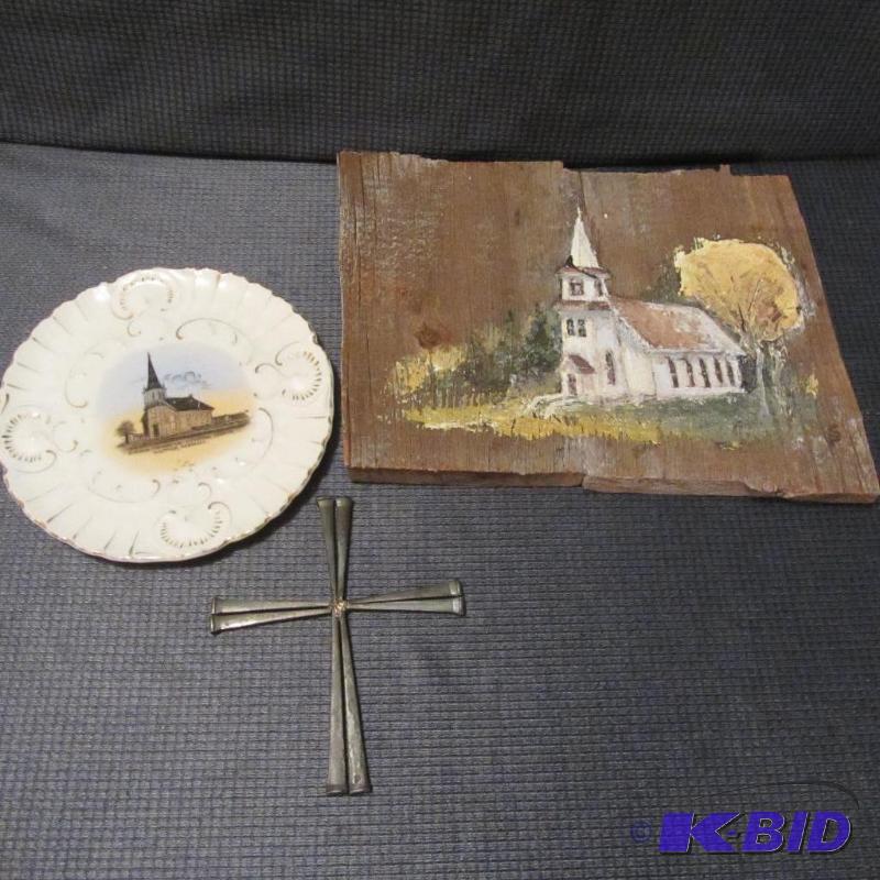 Painted Church, Plate, Cross