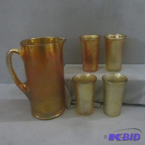 Carnival Glass Beverage Set