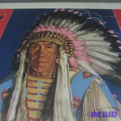 Balckfoot Indian Brave Print