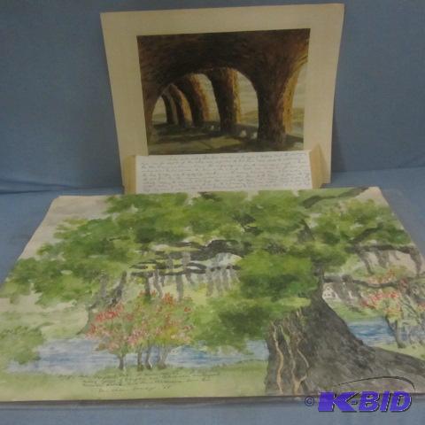 Effie Sheldon Bornhoft Orignal Watercolors