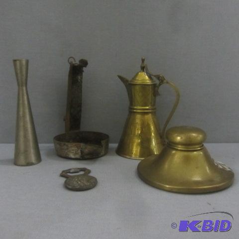 Ship Lamp Pewter Vase Pitcher