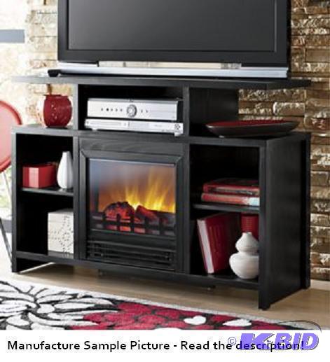 lot 16 image: Black Media Storage TV Stand - Theres plenty...