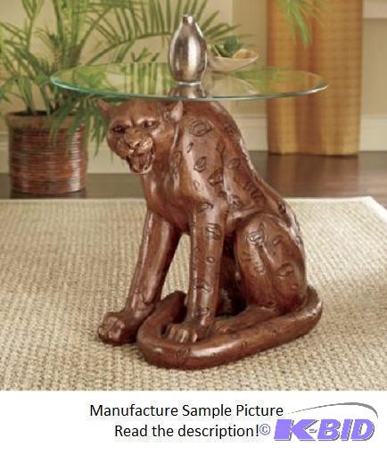 lot 26 image: Cheetah Figurine  - Originally as a table - ...