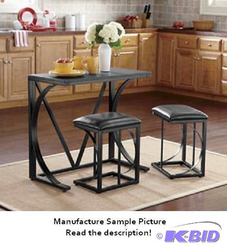 lot 50 image: Three Piece Breakfast Table Set - Small space...