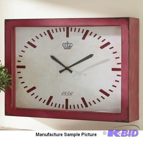 lot 66 image: Portland Wall Clock Daiquiri - Glass cover pa...