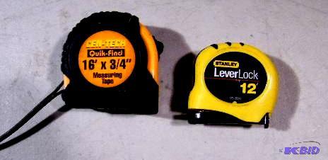 lot 88 image: Lot of 2 Tape Measures - (1) Stanley 12 Leve...
