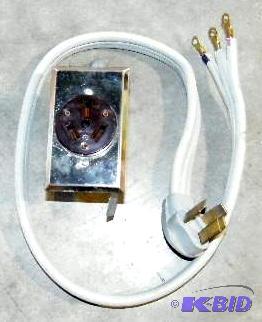 lot 95 image: Three Prong Stove Power Cord - Comes with box...