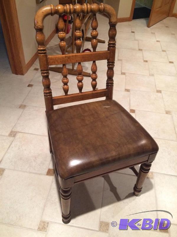 Wood Desk Chair with padded bottom....