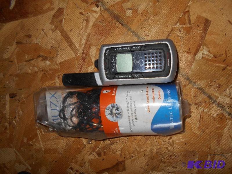 lot 14 image: Cobra CB  Walkie Talkie and Headphones