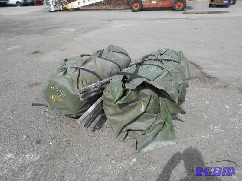 lot 7 image: 2 Base X Expedition Shelters. Army Shelters. Large