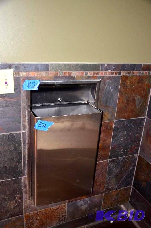 lot 23 image: Bobrick B-3644 12 Gallon Stainless Steel Rece...
