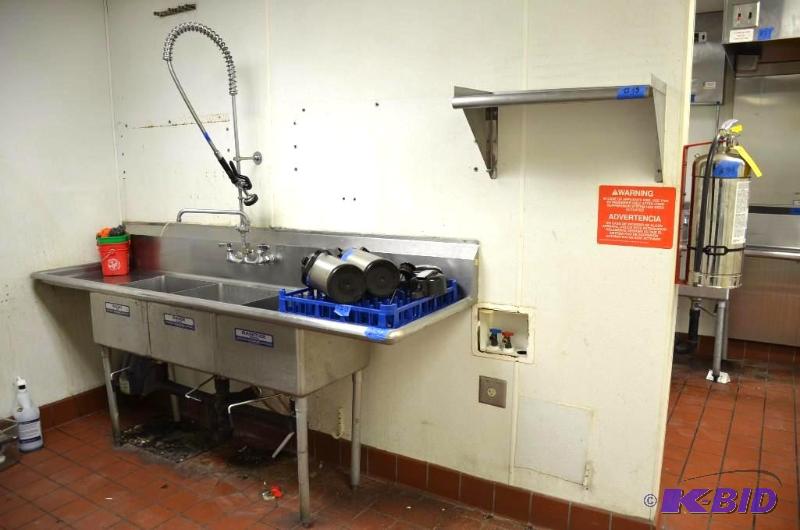 lot 30 image: Stainless steel kitchen sink. 24&quotx44&qu...