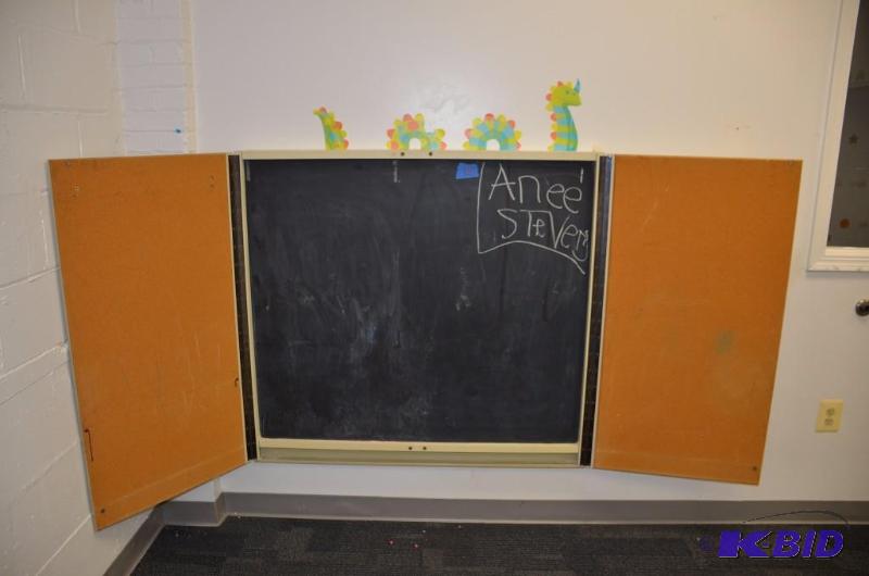 lot 55 image: Wall Chalk Board. &nbsp96" wide when op...