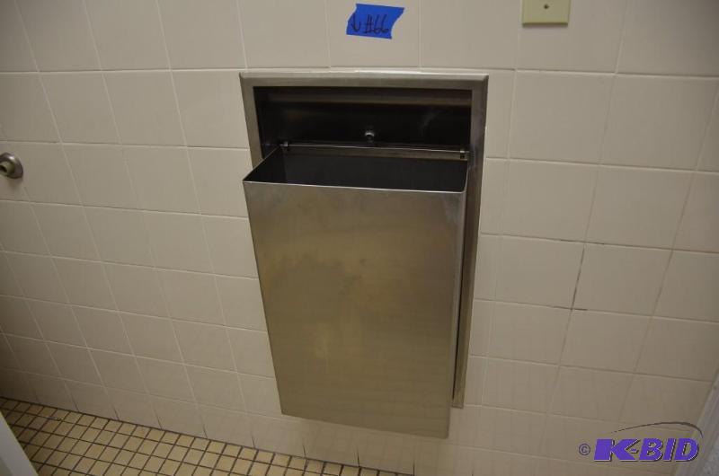 lot 66 image: Stainless Steel Trash can 17" x 31"...