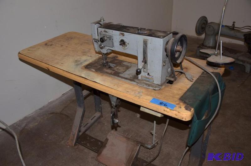 Adler commercial sewing machine with table &...