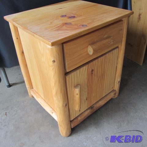 lot 31 image: Log Night Stand
