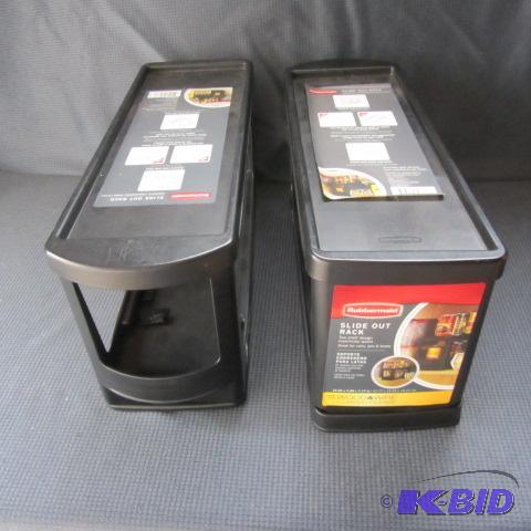 lot 48 image: Rubbermaid Slide Out Racks