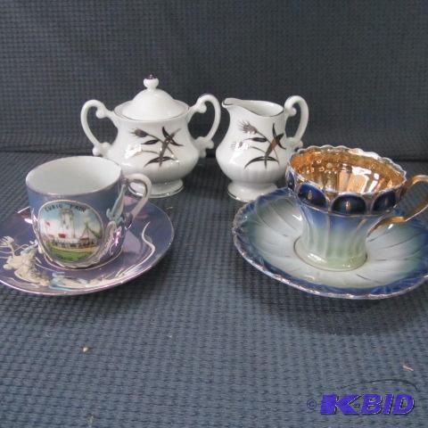 lot 83 image: Demitasse Cups, Cream & Sugar