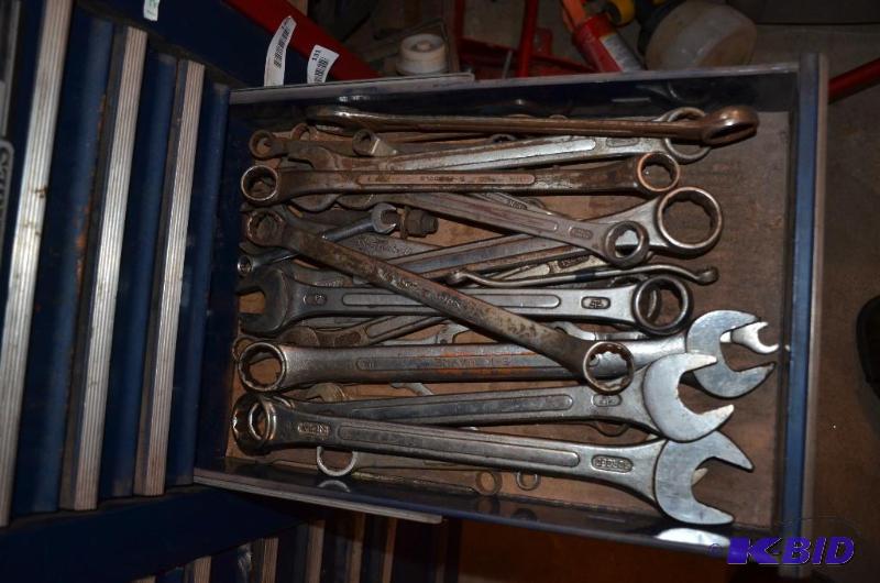 lot 130 image: Set of India Box end Wrenches and other asso...