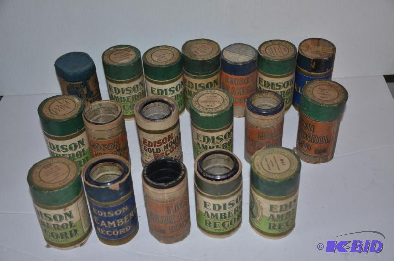 lot 158 image: Lot of Edison Records. Some condition issues ...