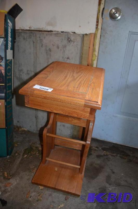 lot 188 image: Wood Tv magazine table 11x24...