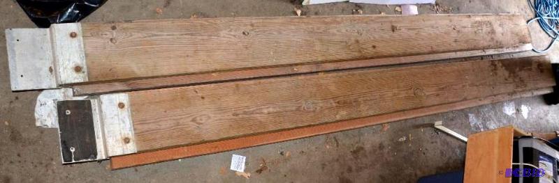 lot 220 image: Motorcycle ramps we think for loading into tr...