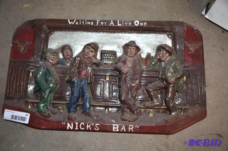 lot 37 image: 100 year old 3D hand painted &quotNicks&quo...