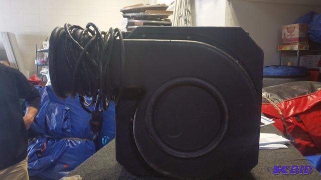 lot 24 image: Black 1 hp blower works great, manufacture un...
