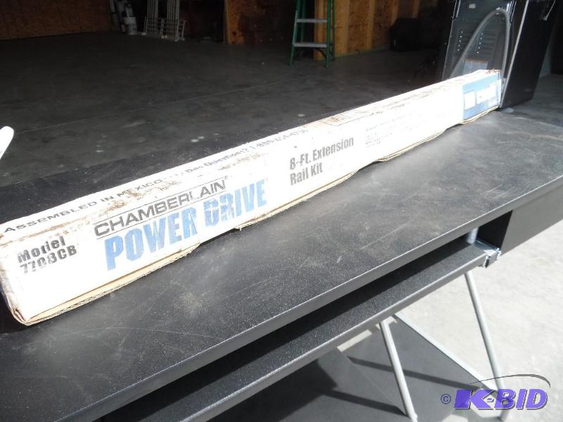Garage door rail extension kit