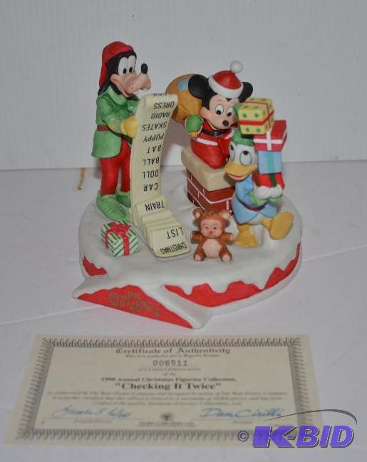 lot 12 image: Christmas 1990 Disney Checking It Twice limit...
