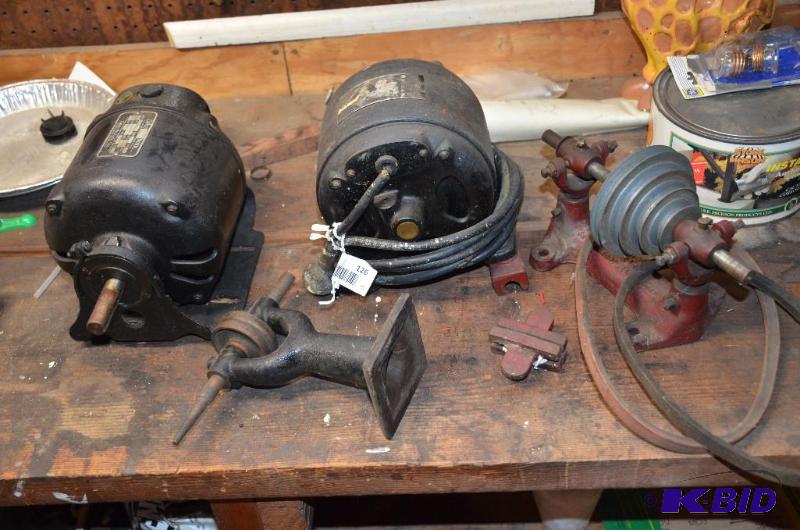 lot 126 image: 2 Delco electric motors model A8380 and pulle...