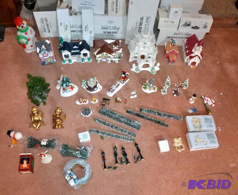 lot 173 image: Department 56 Snow Village with many detail i...