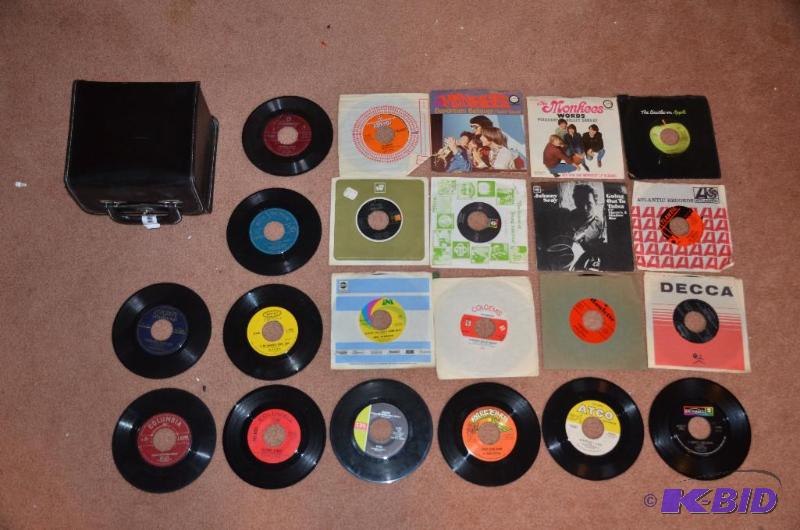 lot 177 image: Record Case with Vintage Records including  ...