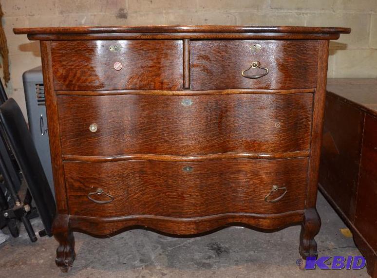 lot 192 image: 4 Drawer Wood dresser we have one of the miss...