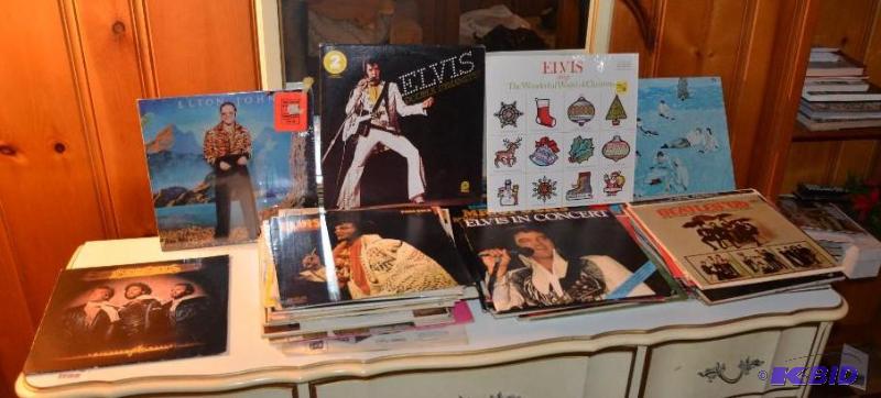 lot 210 image: Large group of records including BEATLES, ELV...