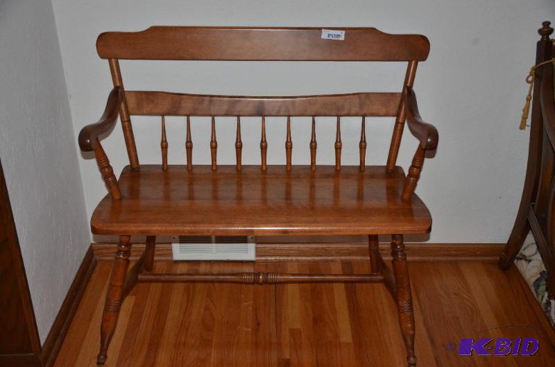 lot 3 image: Vintage Wood bench 36 long...