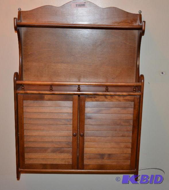 lot 56 image: Wood wall cabinet 21x30x7...