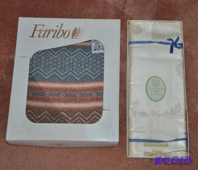 lot 65 image: Faribo wool blanket 50x60", , Donaldson...