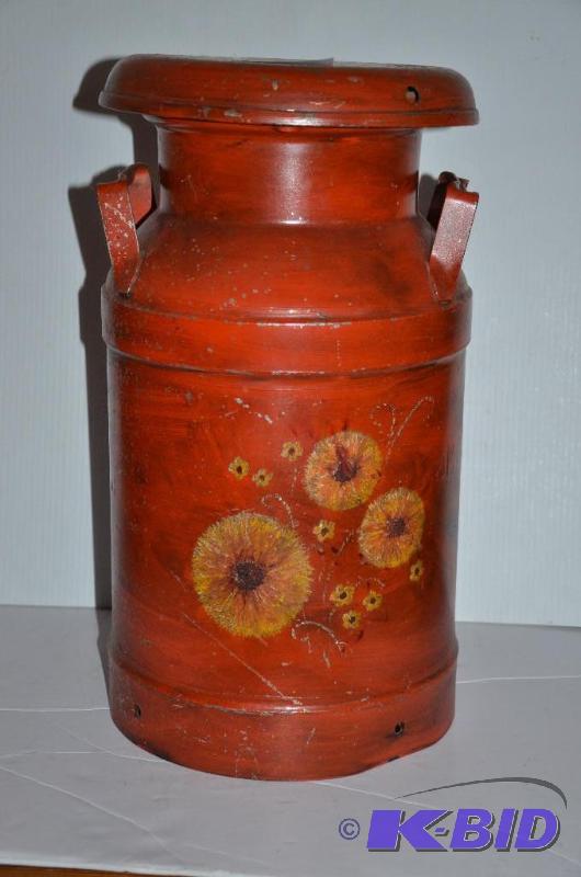 lot 71 image: Vintage milk can 20" tall...