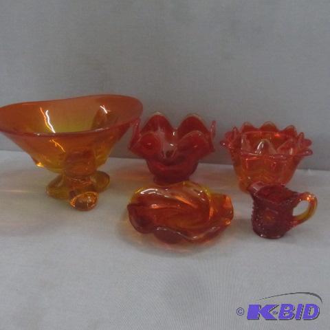 Fancy Amberina Glass
