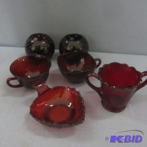 Ruby Glass Dishes