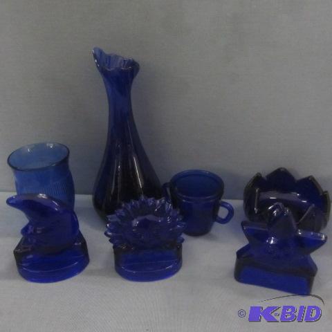 Cobalt Vase, Candles, More