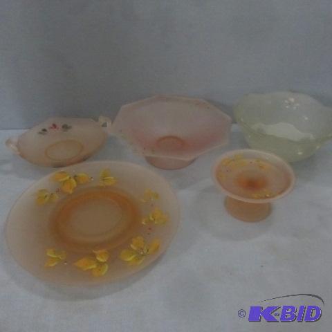 Frosted Glass Serving Pieces