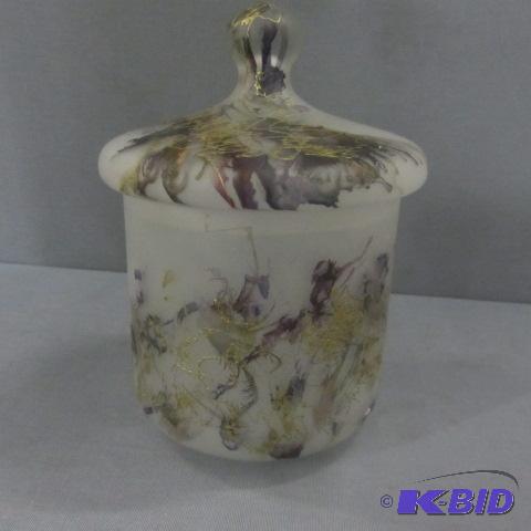 Satin Glass Biscuit Jar