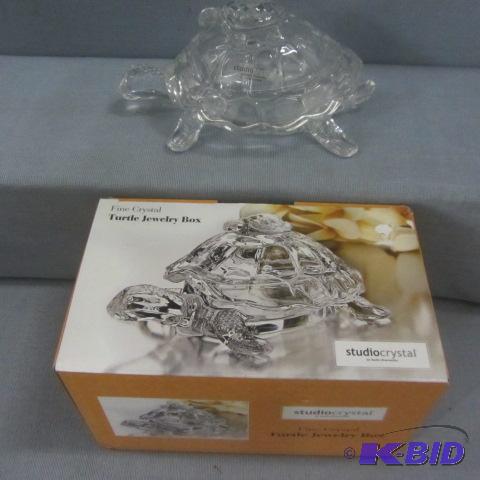 Crystal Turtle Jewelry Box