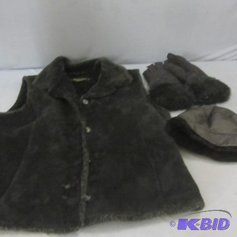 Eddie Bauer Vest, Gloves, Hat