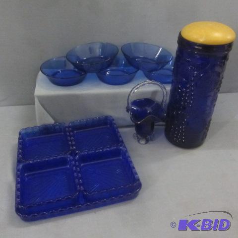 Cobalt Relish, Berry, Vase
